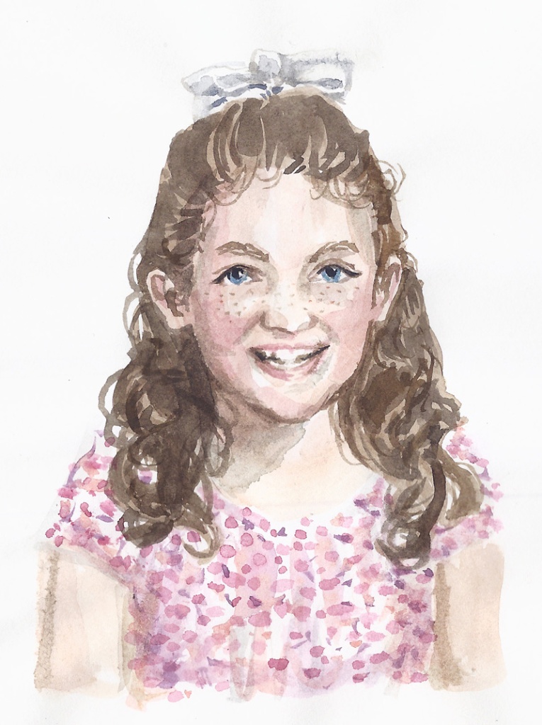 jenny robins - portrait - gracie watercolour